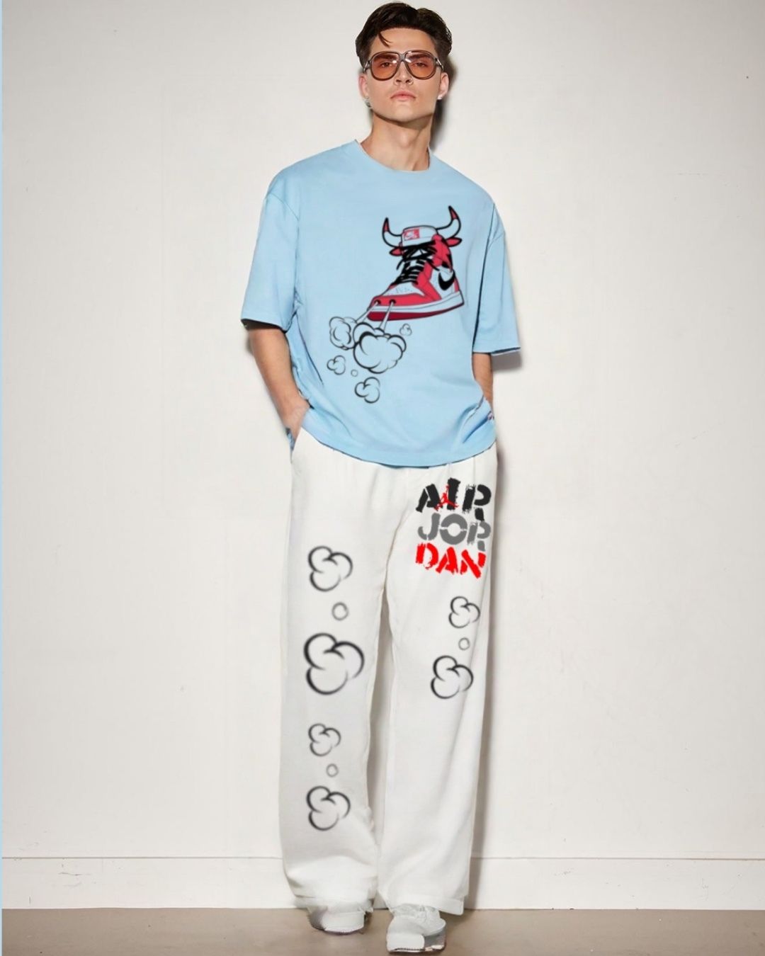 MEN'S SNEAKER BULL CORDS (BLUE & WHITE)