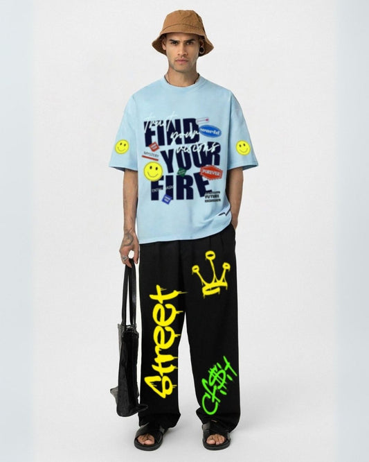 MEN'S STREET FIRE CORDS (BLUE AND BLACK)
