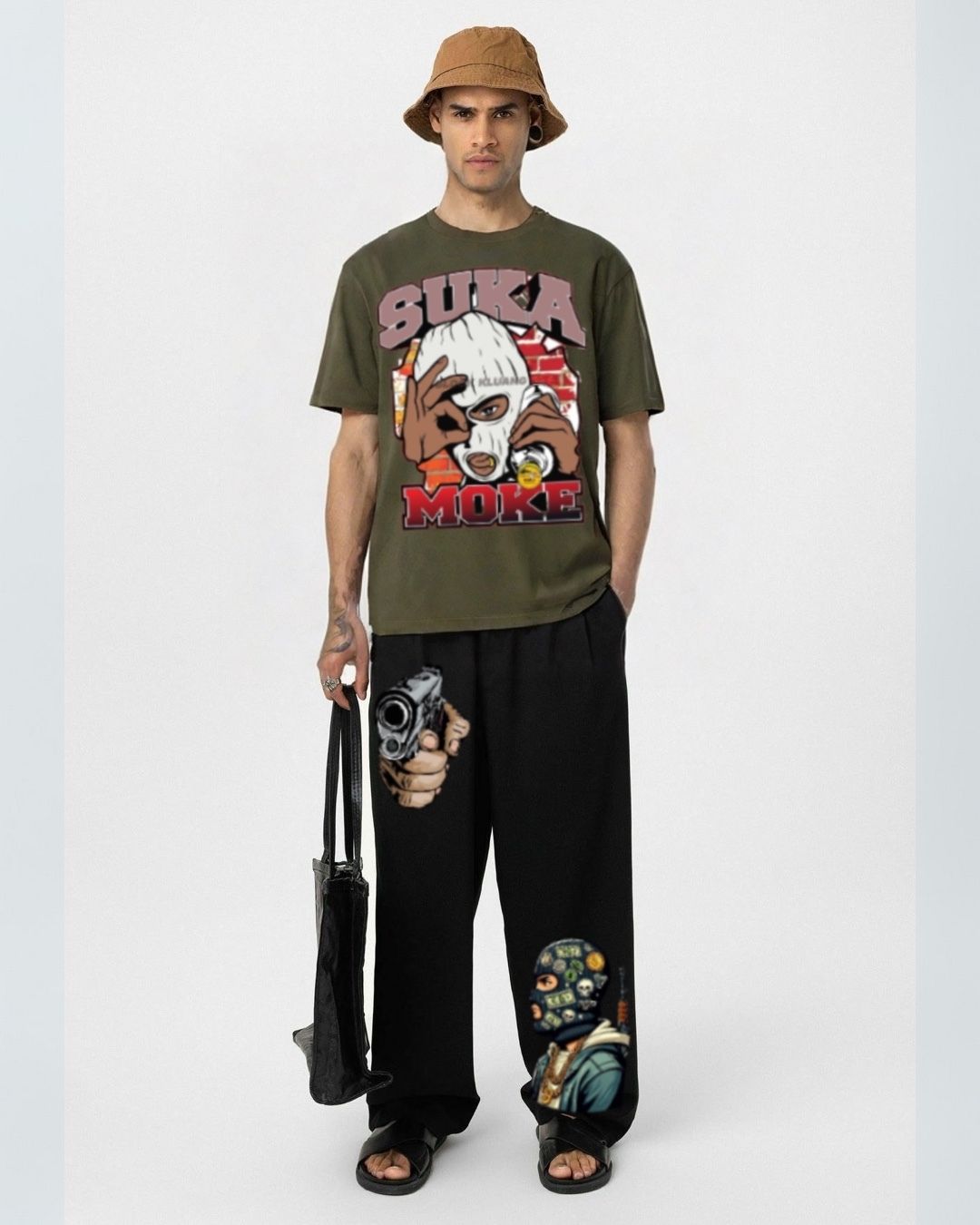 MEN'S SUKA CORDS (OLIVE AND BLACK)