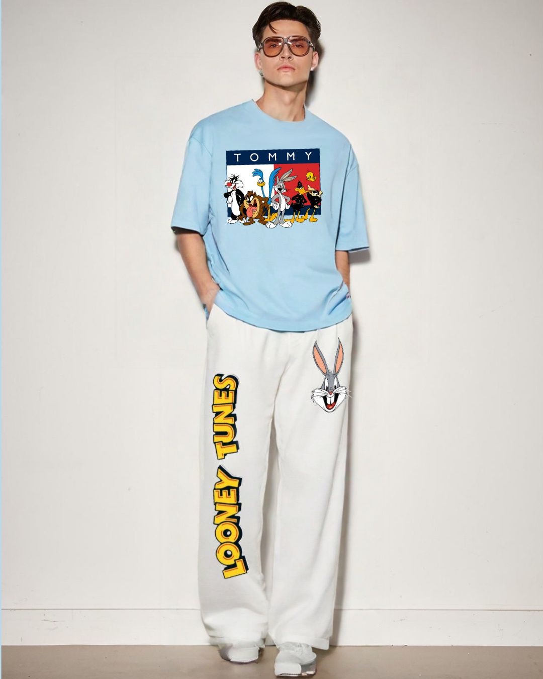 MEN'S TOMMY GANG CORDS (BLUE AND WHITE)