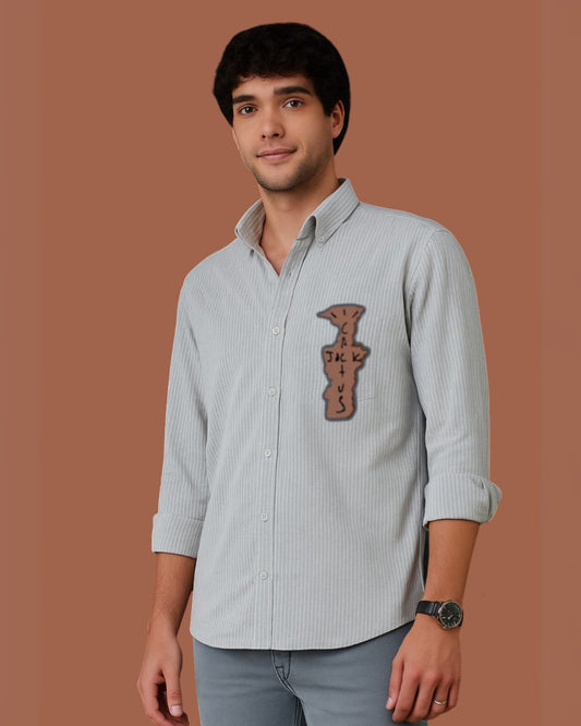 MEN'S  TRAVIS TRIPPY FULL SLEEVE STRIPE SHIRT (*)