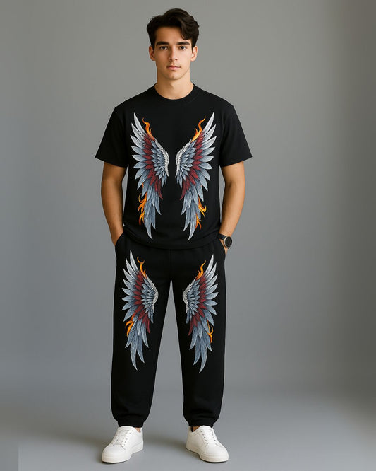 MEN'S VINTAGE WINGS CORDSET (BLACK AND BLACK)