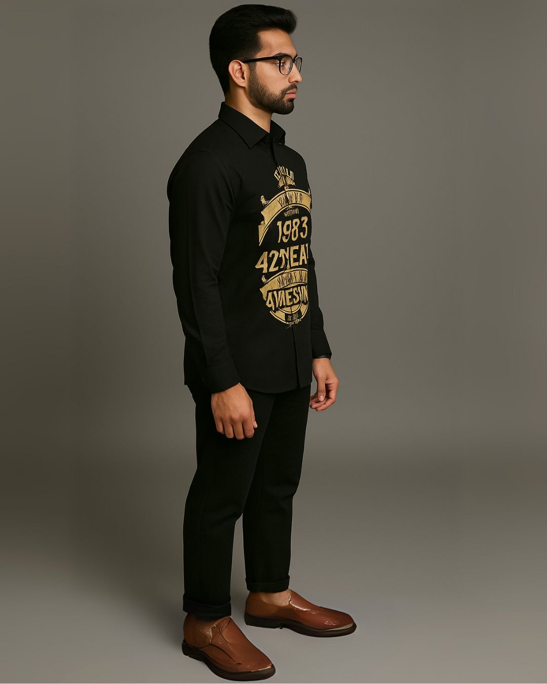 MEN'S AWESOME VINTAGE BLACK SHIRT