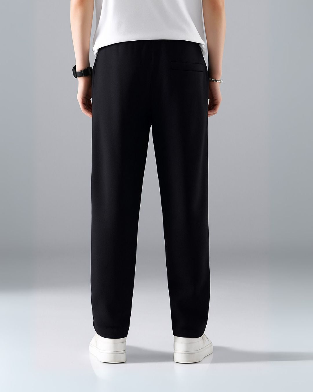 MEN'S RED BLAZE  BLACK COTTON PANTS