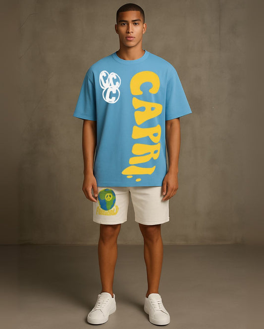 MEN CRAZY ULTRASOFT SHORTS CORDSET (BLUE AND WHITE) (*)