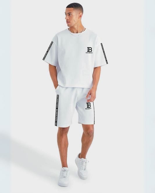 MEN PARIS ULTRASOFT SHORTS CORDSET ( WHITE AND WHITE)(*)