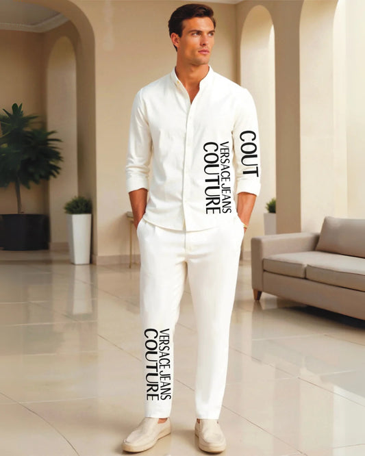 MEN MONO TYPE CORDSET (WHITE AND WHITE)