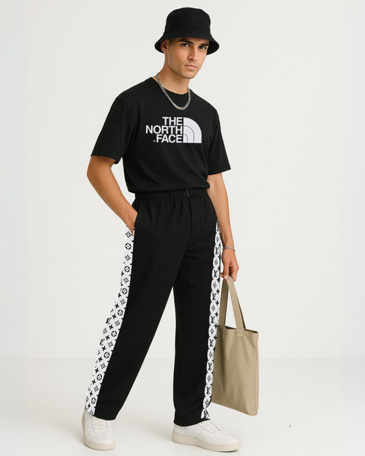 NORTH FACE BLACK TEES WITH   LV 2.0 BLACK PANTS (*)