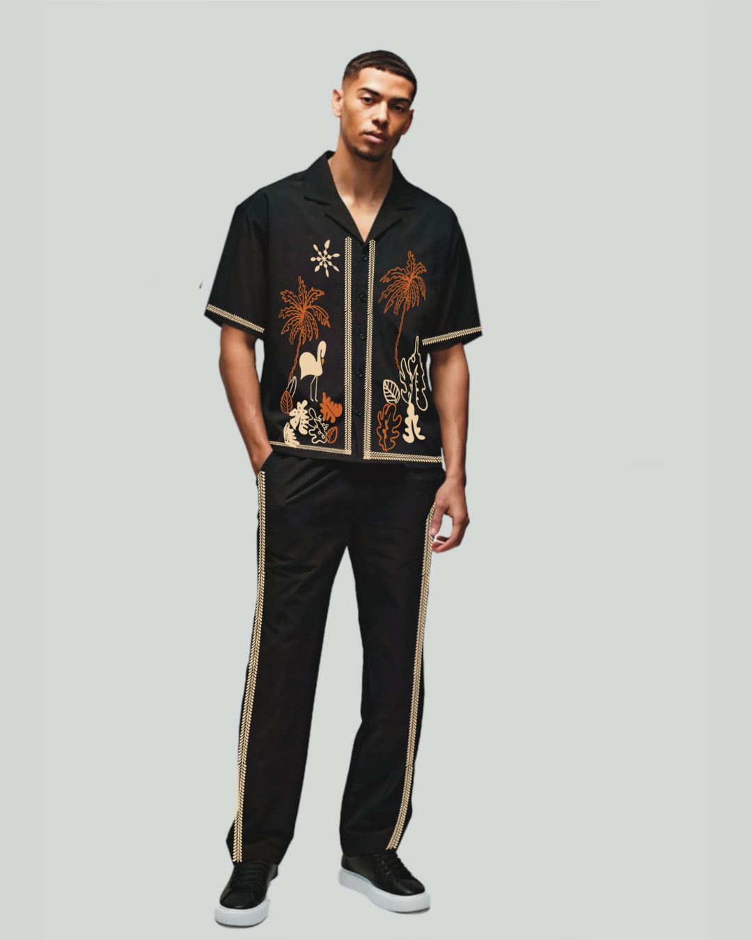 PALM BREEZE CORDSET (BLACK AND BLACK)(*)