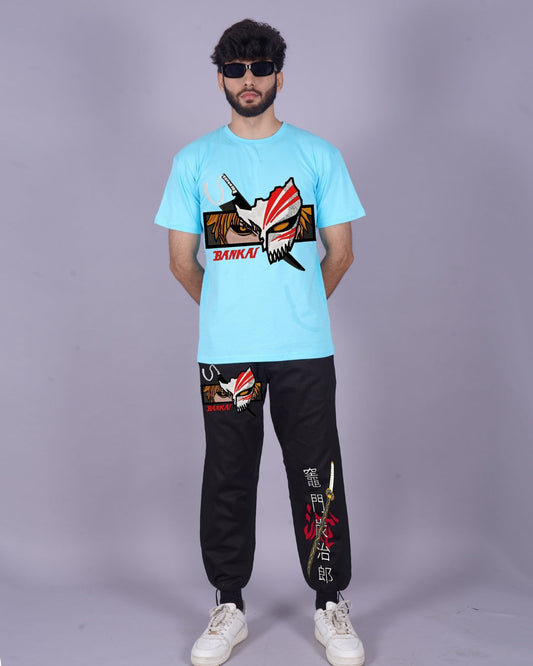 Men's Navy Bankai Two Piece Bankai Oversized Co-ord Set(*)