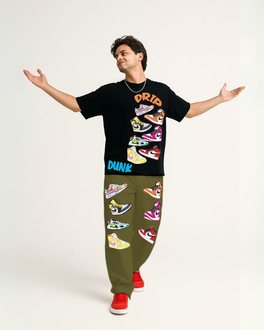 Sneaker tees with Sneaker pants (black and olive)(*)