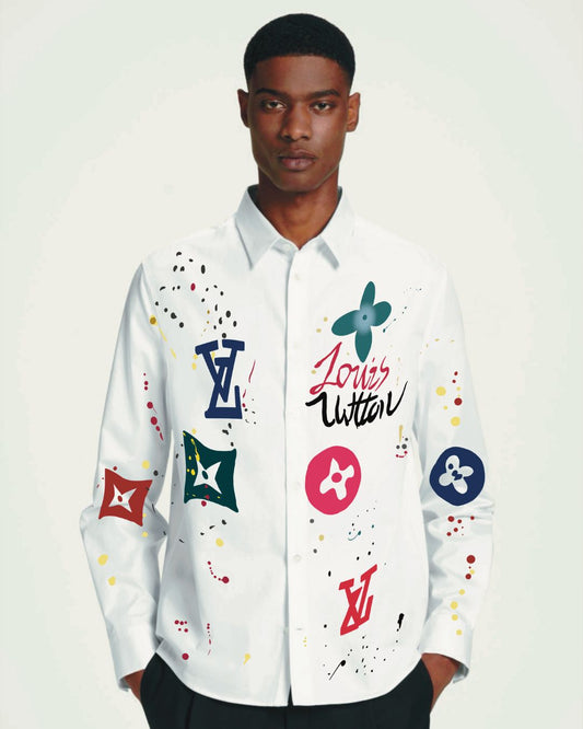 SPLASH MODE FULL SLEEVE WHITE SHIRT