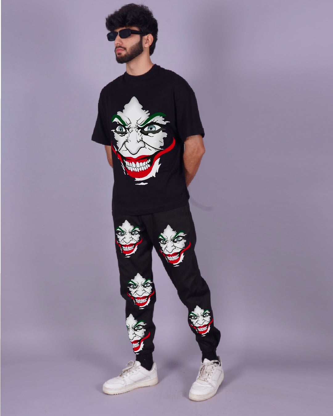 Men's Joker Oversized Co-ord Set - Black Two-Piece for Coords Men