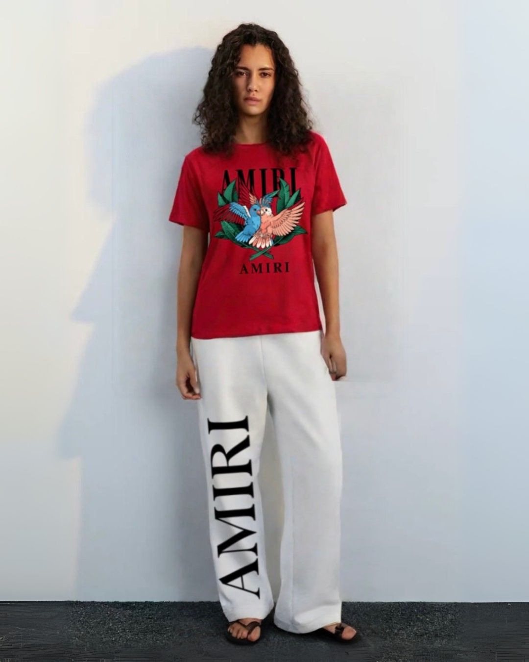 WOMEN'S AMIRI BIRDS CORDS (RED AND WHITE)