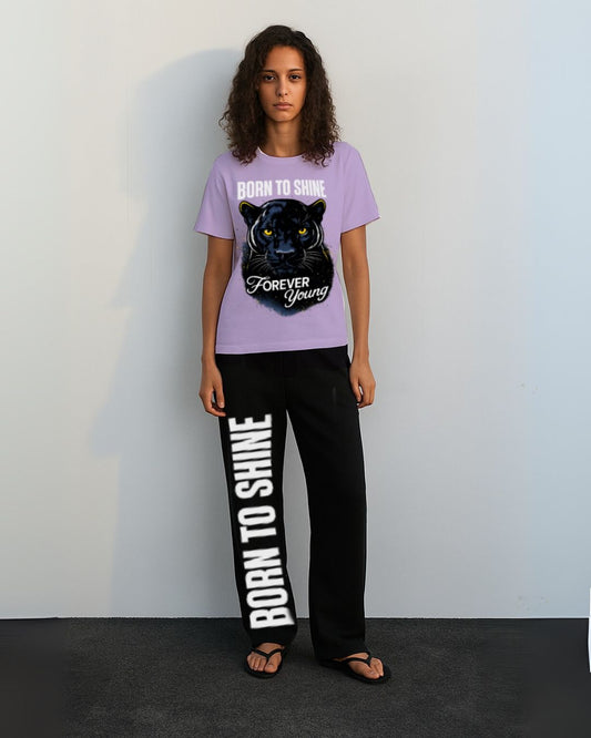 WOMEN'S BORN TO SHINE CORDS (PURPLE AND BLACK)