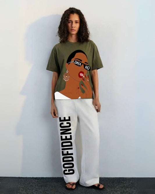 WOMEN'S  DAFFA HO CORDSET (OLIVE AND WHITE)