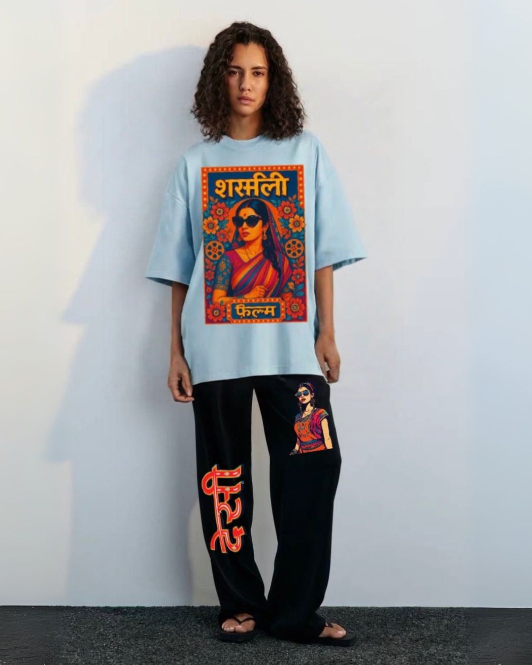 WOMEN'S DESI FILM CORDSET (BLUE AND BLACK)