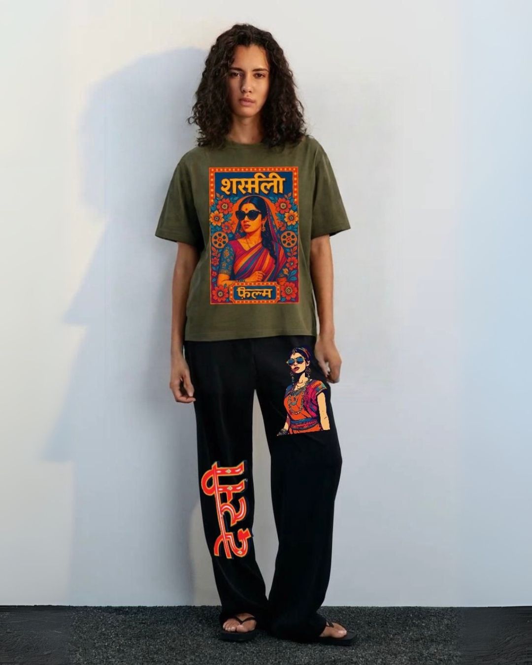 WOMEN'S DESI FILM CORDSET (OLIVE AND BLACK)