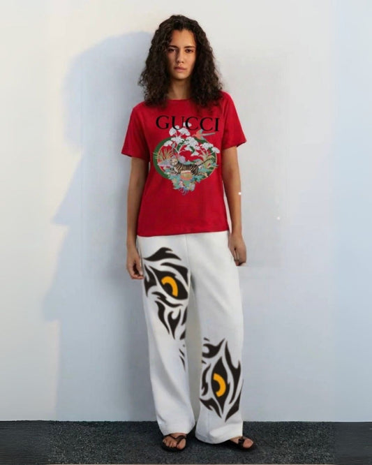 WOMEN'S GUCCI SAFARI  CORDS (RED AND WHITE)