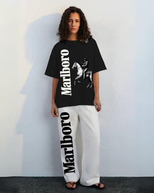 WOMEN'S HORSE MB CORDS (BLACK AND WHITE)