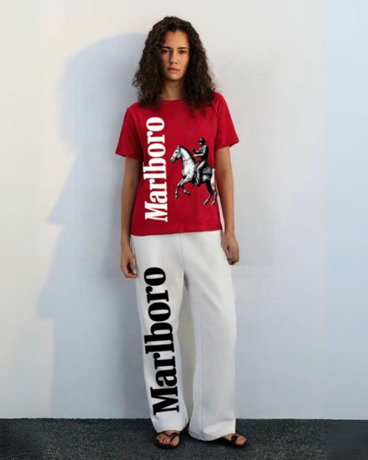 WOMEN'S HORSE MB CORDS (RED AND WHITE)