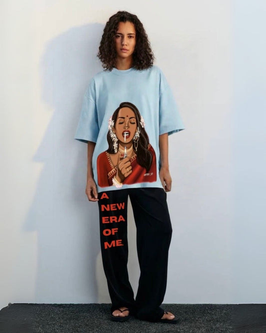 WOMEN'S HOT MESS CORDSET (BLUE AND BLACK)