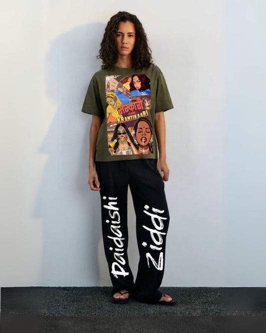 WOMEN'S KRANTI COUTURE CORDSET (OLIVE AND BLACK)