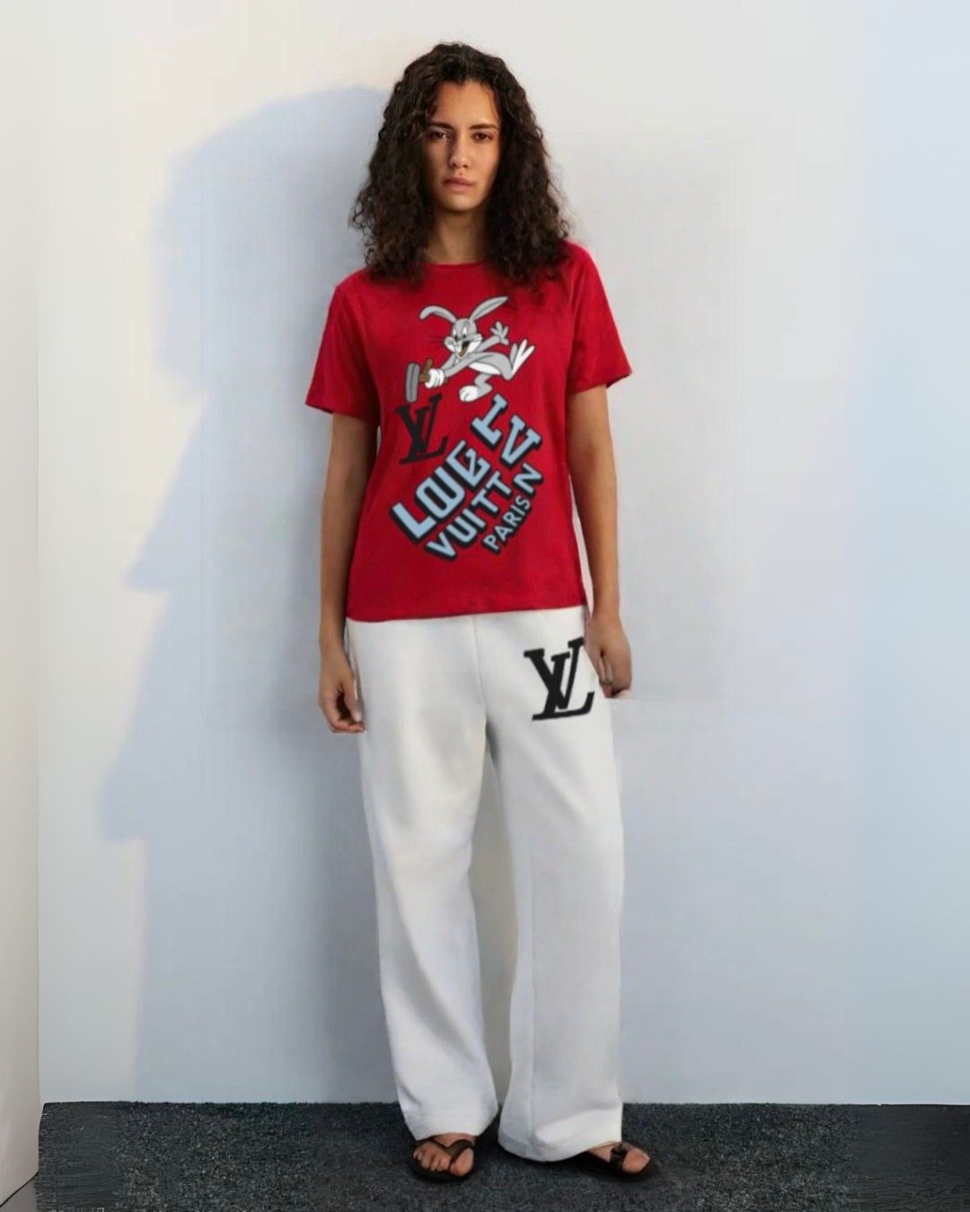 WOMEN'S LV BUNNY CORDS (RED AND WHITE)