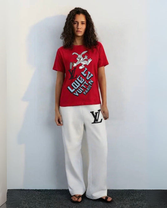 WOMEN'S LV BUNNY CORDS (RED AND WHITE)