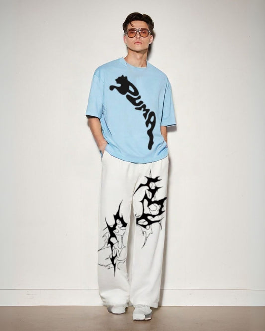 MEN'S PUMA SHOCKWAVE CORDS (BLUE AND WHITE)