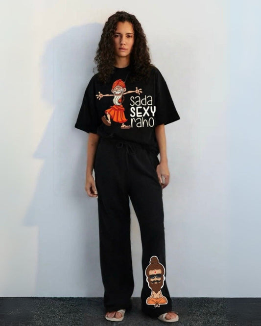 WOMEN'S QUIRKY KARMA  CORDS (BLACK & BLACK)