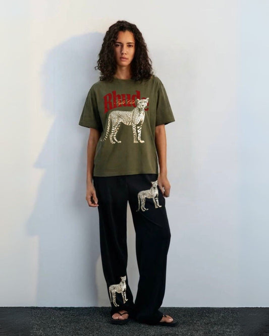 WOMEN'S RHUDE LEO CORDS (OLIVE AND BLACK)