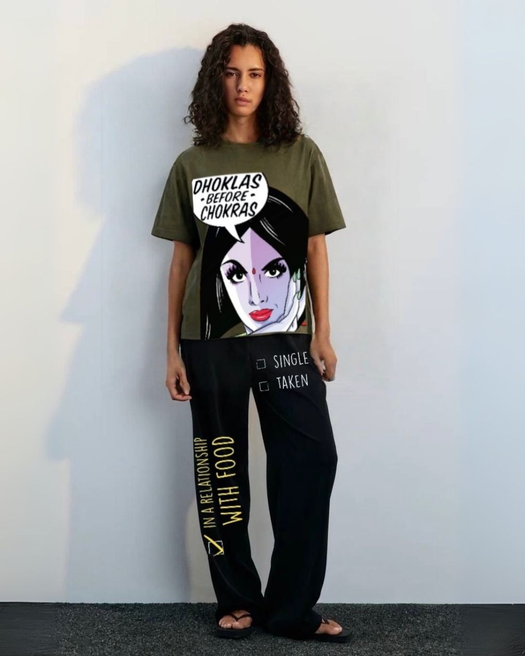 WOMEN'S SNACK OVER SHAADI CORDSET (OLIVE AND BLACK)