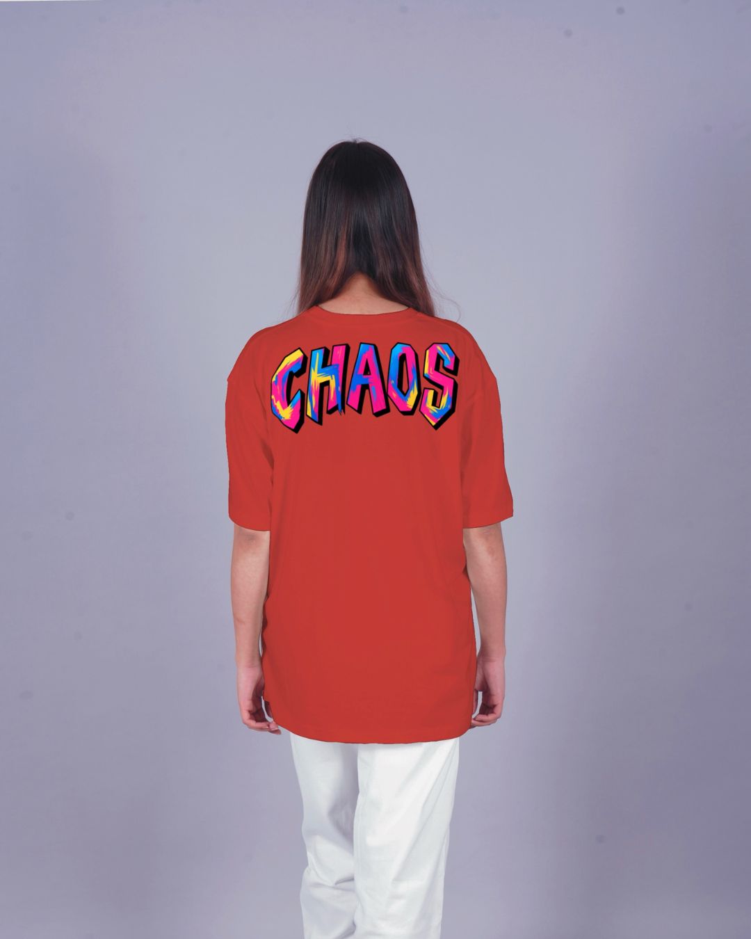 WOMEN'S STREET TOM OVERSIZED TEE (RED)