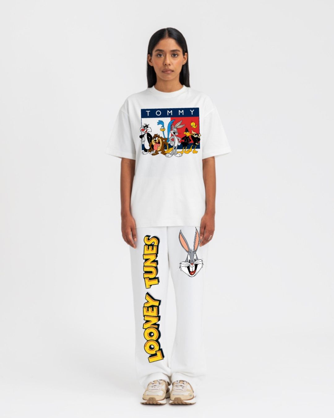 WOMEN'S TOMMY GANG CORDS (WHITE AND WHITE)