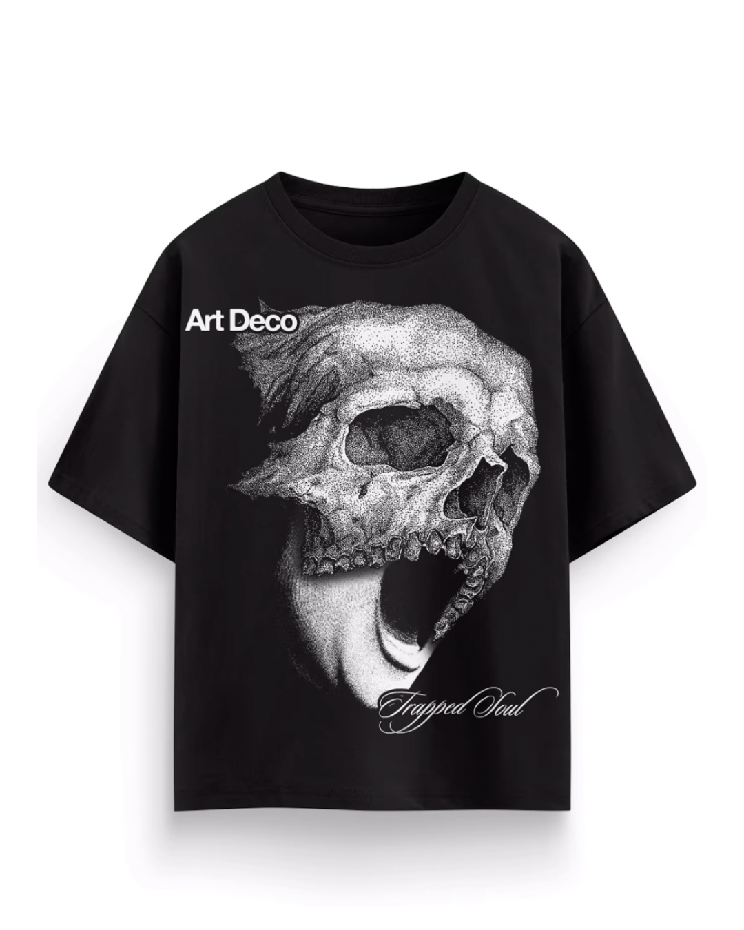 ART DECO SOUL UNISEX EXCLUSIVE OVERSIZED TEE - BLACK