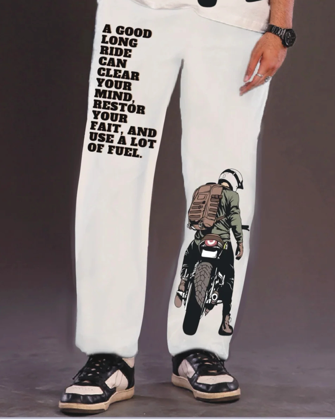 BIKE LOVER WHITE PANT(*)