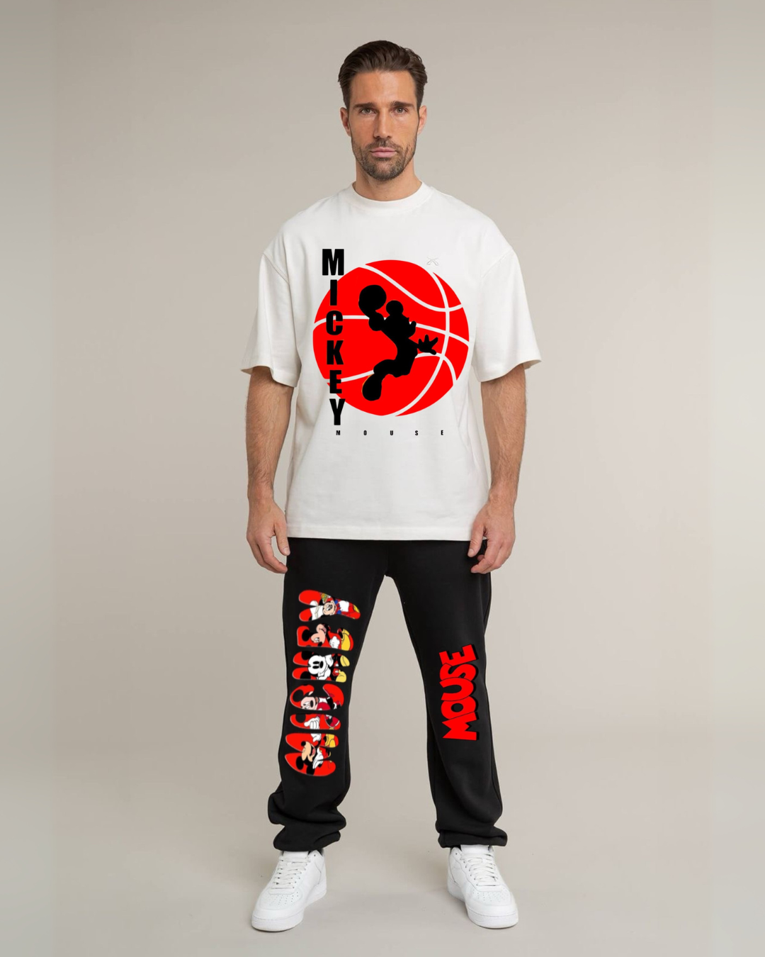 MEN'S BLOODY MICKEY CORDSET  ( WHITE AND BLACK)