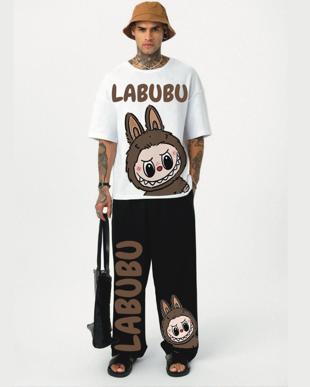 BUNNY LABUBU CORDSET ( WHITE AND BLACK)