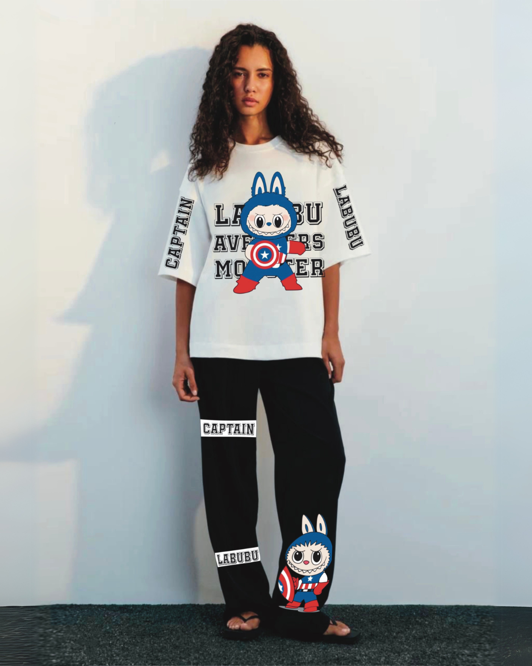 CAPTAIN LABUBU CORDSET (WHITE AND BLACK)