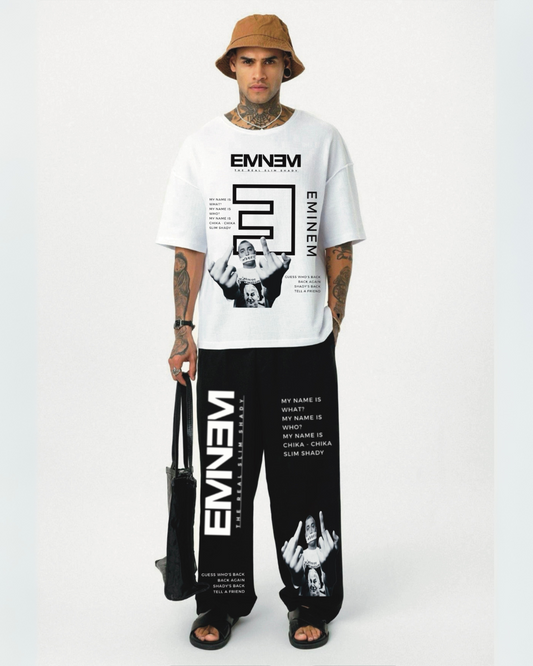 MEN'S CHIKA-CHIKA  CORDSET  ( WHITE AND BLACK)