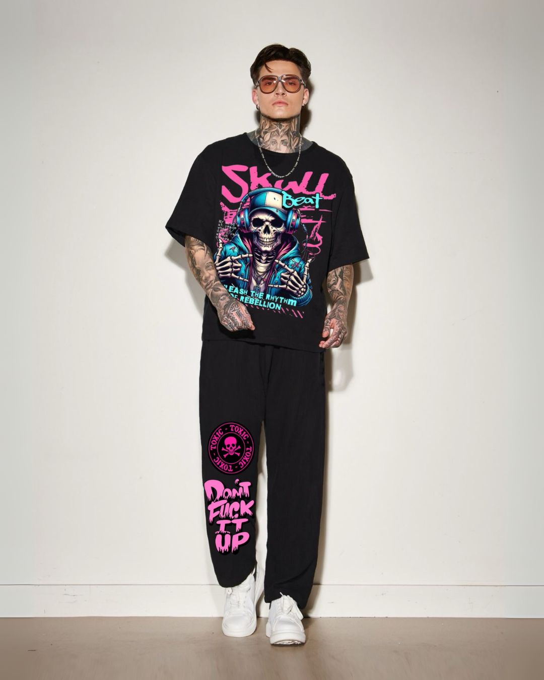 MEN'S DON'T FUCK UP CORDSET (BLACK AND BLACK)