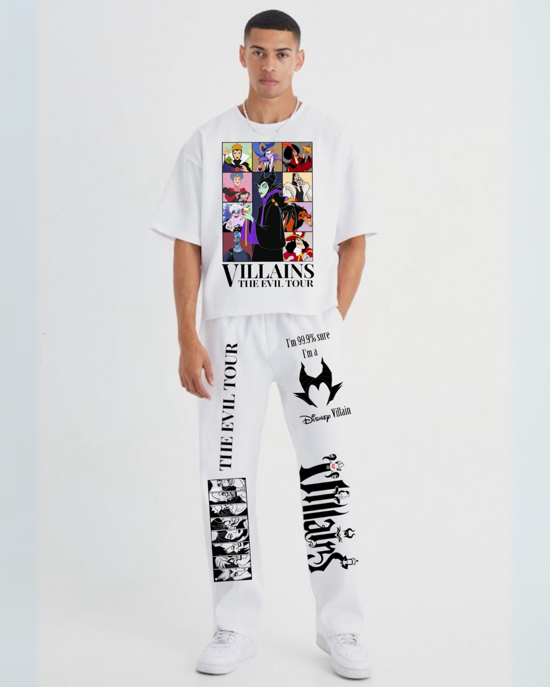 MEN'S EVIL ICONS CORDSET (WHITE AND  WHITE)