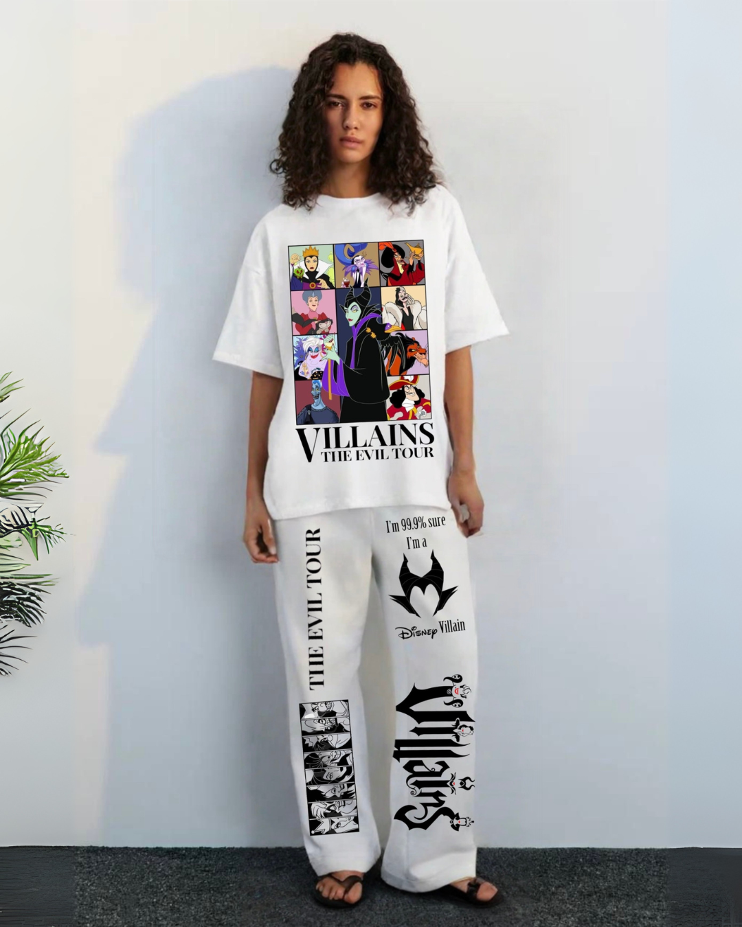 WOMEN'S EVIL ICONS CORDSET WHITE AND WHITE