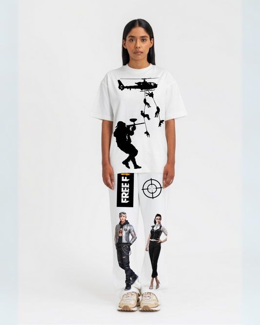 WOMEN'S FREEFIRE CORDSET (WHITE AND WHITE )