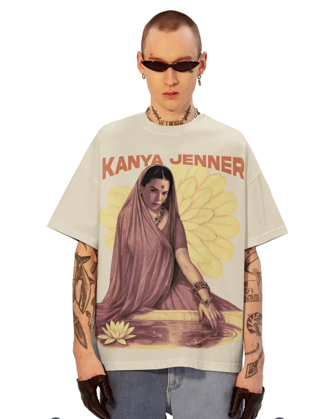 KANYA JENNER UNISEX EXCLUSIVE OVERSIZED TEE - WHITE