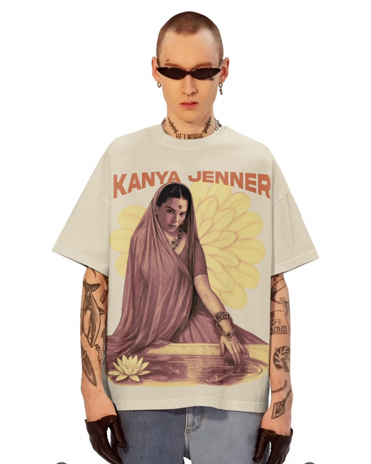 KANYA JENNER UNISEX EXCLUSIVE OVERSIZED TEE - WHITE