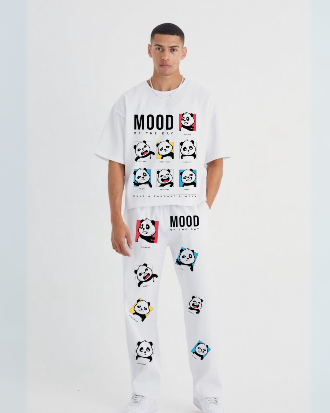 MEN'S MOOD OF THE DAY CORDSET (WHITE AND WHITE)