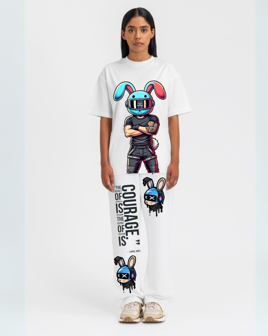 WOMEN'S SECRET FREEDOM CORDSET WHITE AND WHITE