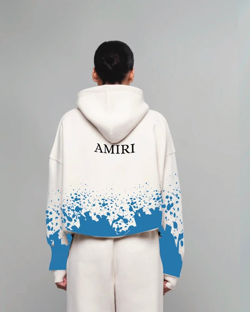 Unisex white Oversized Hoodie - Amiri